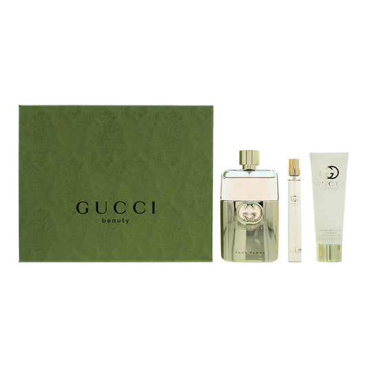 Gucci Guilty Pour Femme Geschenkset 90 ml EDP + 10 ml EDP + 50 ml Körper